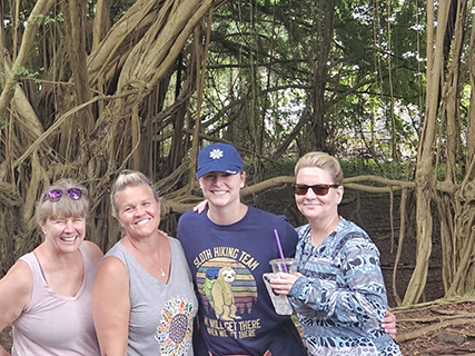 The trails along the riverbanks from Rainbow Falls to Boiling Pots to Peepee Falls have all been blocked off and closed to hikers.  However we did enjoy walking amongst some beautiful roots.