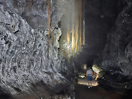 Walls of the lava tunnels lined with moonmilk had to be absolutely the most exciting thing for me to see.  This microbial mat of white coating on the walls was thicker than I have ever seen it in a cave.  It felt like being the first person to really see a bug or animal. Maybe it has been here all along but only now is science really starting to explore our connection to these microbes and the earth.  I do believe God has given us everything we need to heal anything so long as man does not destroy it.