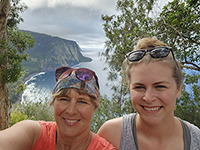 Our Airbnb was walking distance from Waipi'o Valley Lookout.  This was our favorite of all five bnb's we stayed at.  It was a paradise with gardens, waterfalls, and frogs singing us to sleep.